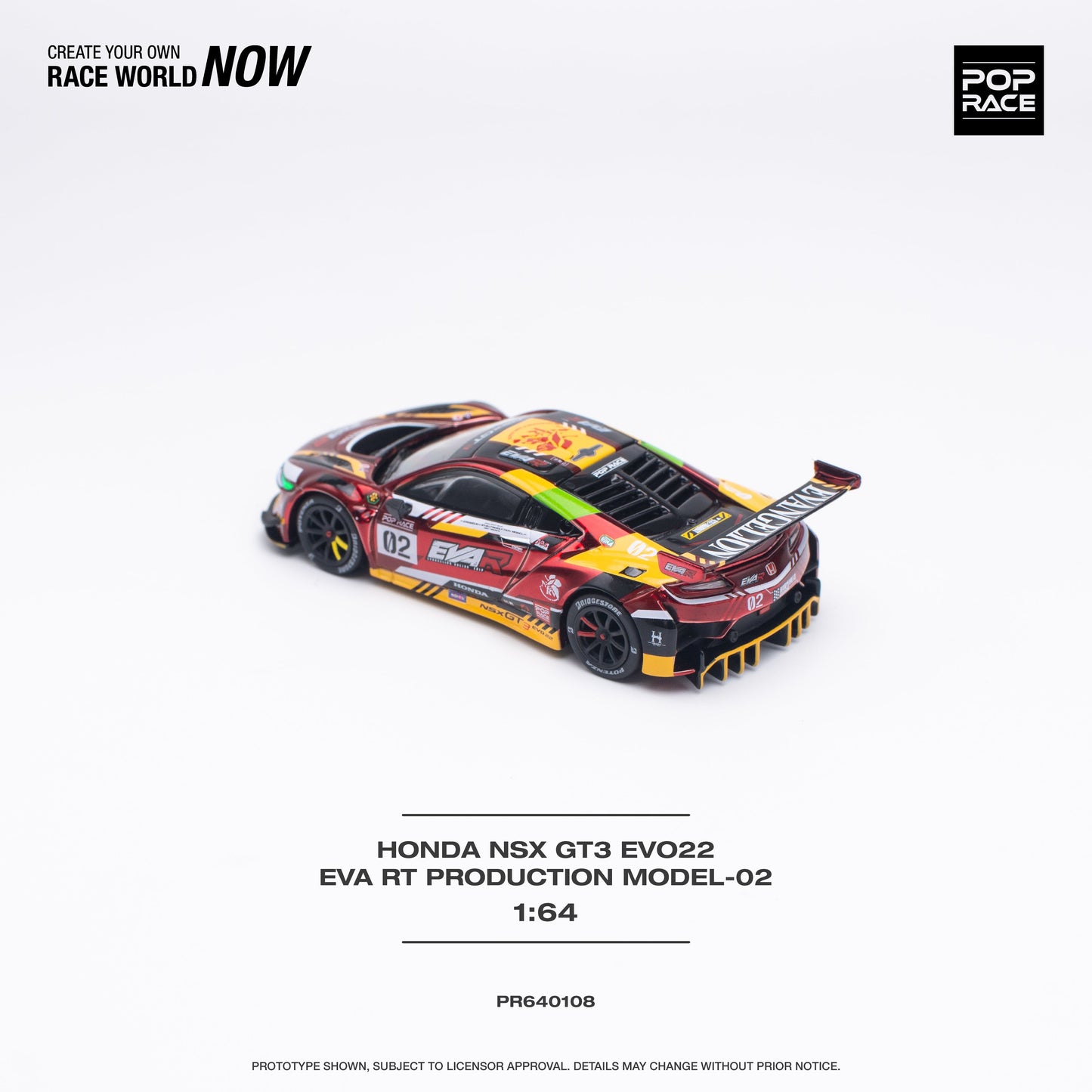 Honda NSX GT3 Evo22 EVA RT EVANGELION Production Model-02 Pop Race - Big J's Garage