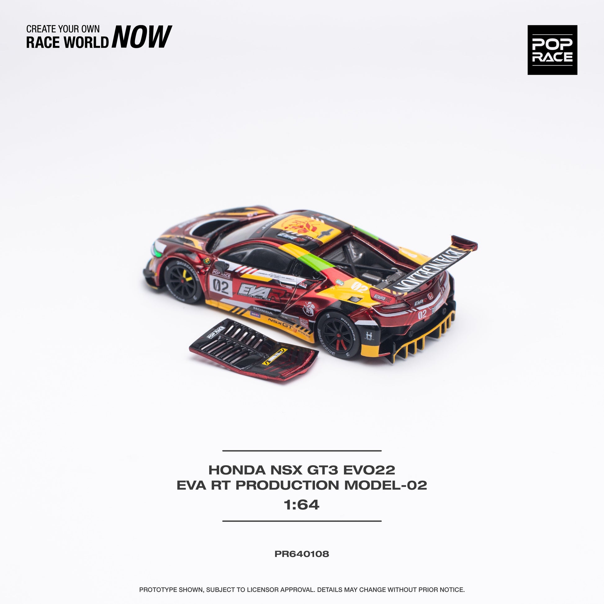 Honda NSX GT3 Evo22 EVA RT EVANGELION Production Model-02 Pop Race - Big J's Garage