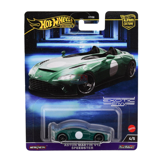 Hot Wheels Car Culture Exotic Envy Aston Martin V12 Speedster Big J's Garage