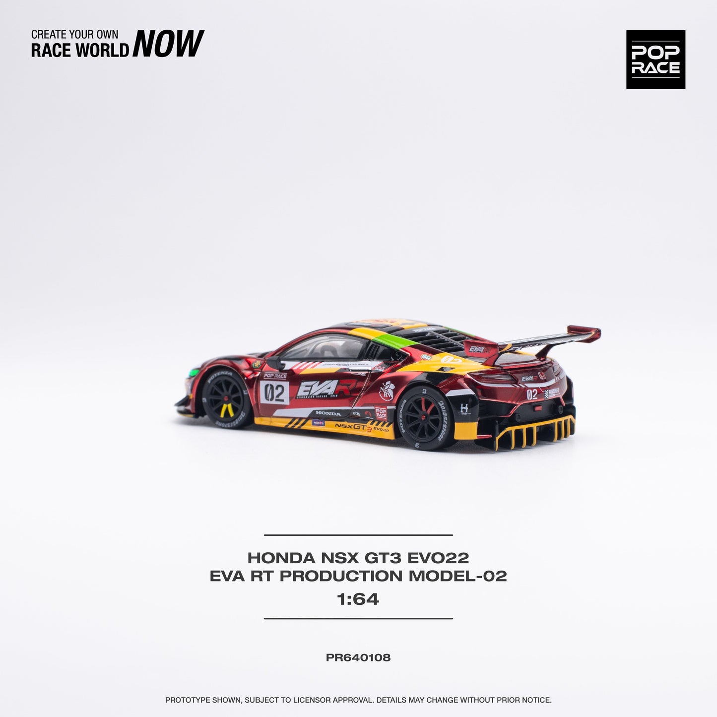 Honda NSX GT3 Evo22 EVA RT EVANGELION Production Model-02 Pop Race - Big J's Garage