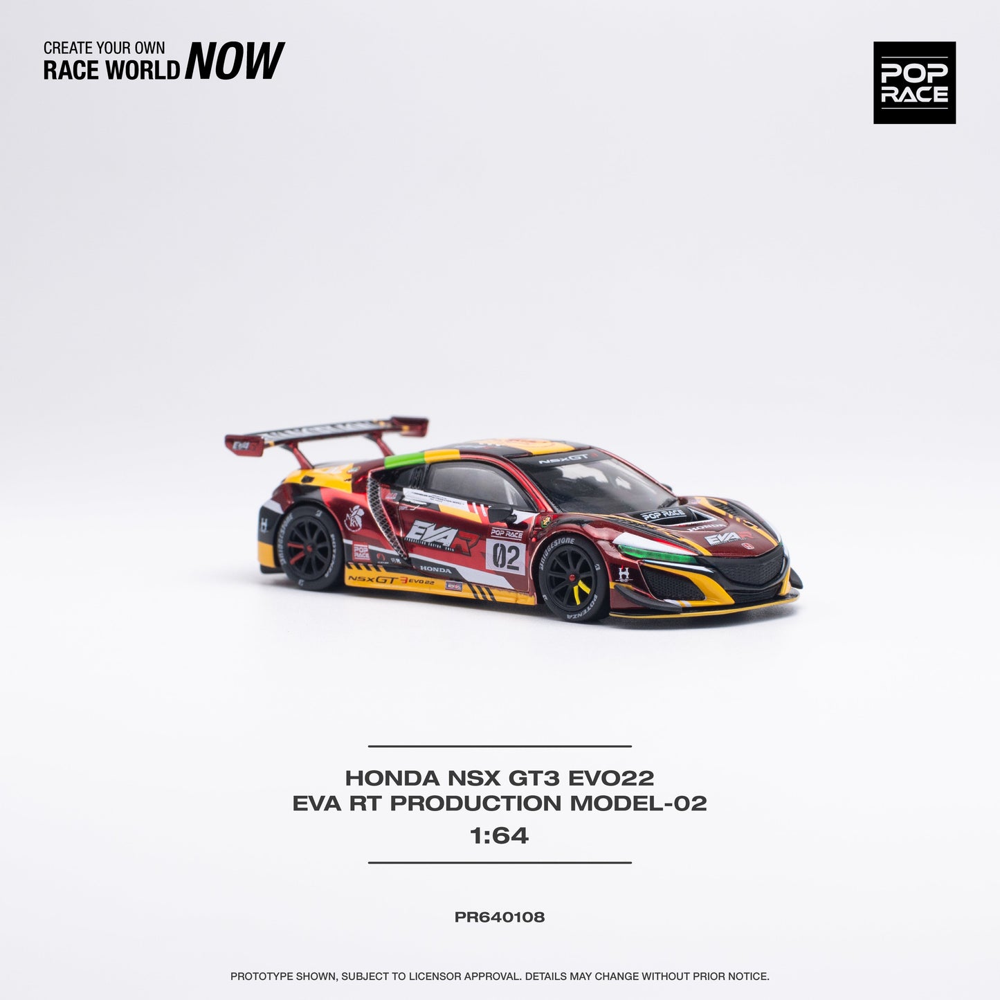 Honda NSX GT3 Evo22 EVA RT EVANGELION Production Model-02 Pop Race - Big J's Garage