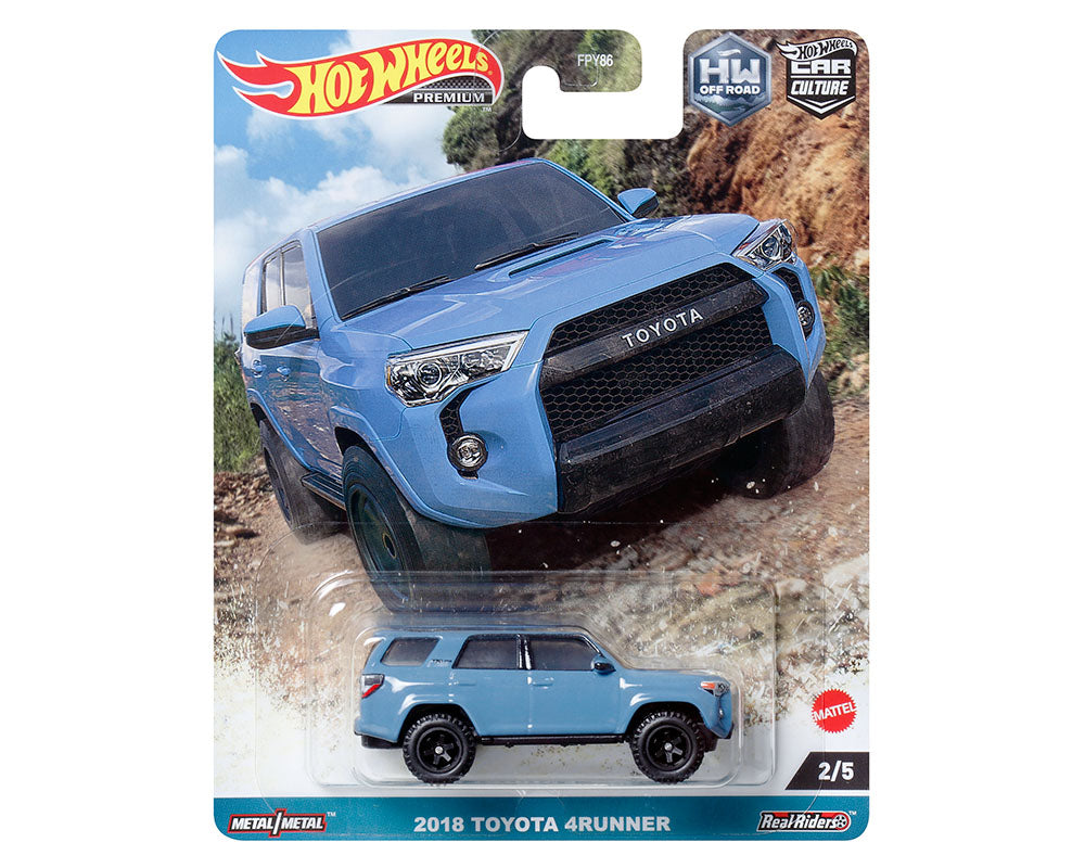 2018 Toyota 4Runner Blue Hot Wheels Car Culture Premium - Big J's Garage