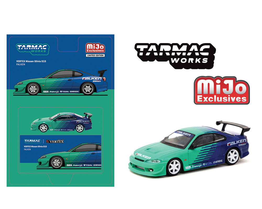 Nissan Silvia S15 Falken Livery Blue Global 64 Mijo Exclusives Tarmac Works - Big J's Garage