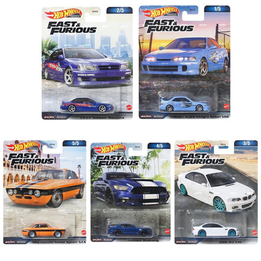 Fast and Furious Mix 3 2023 Hot Wheels Car Culture Premium 5-Car Assortment - Big J's Garage