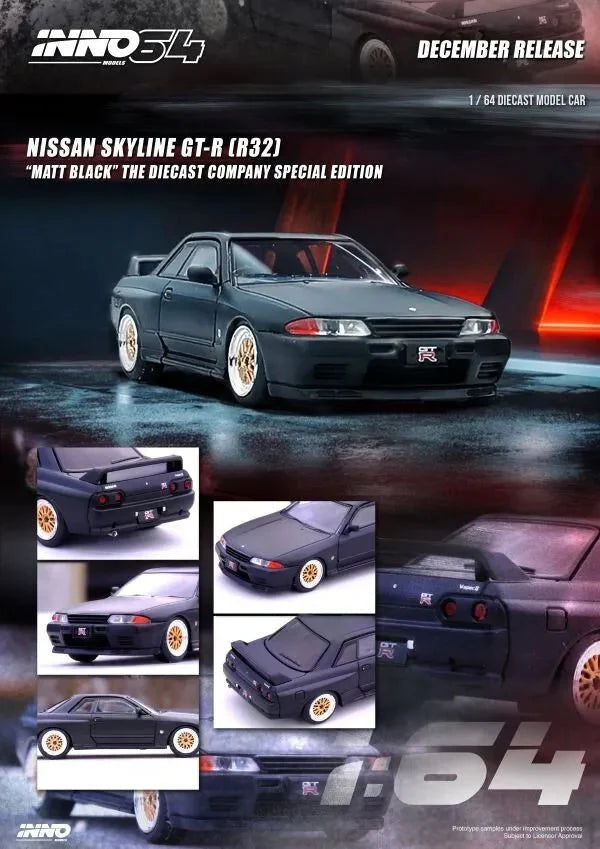 Nissan Skyline GT-R R32 Matte Black Inno 64 - Big J's Garage