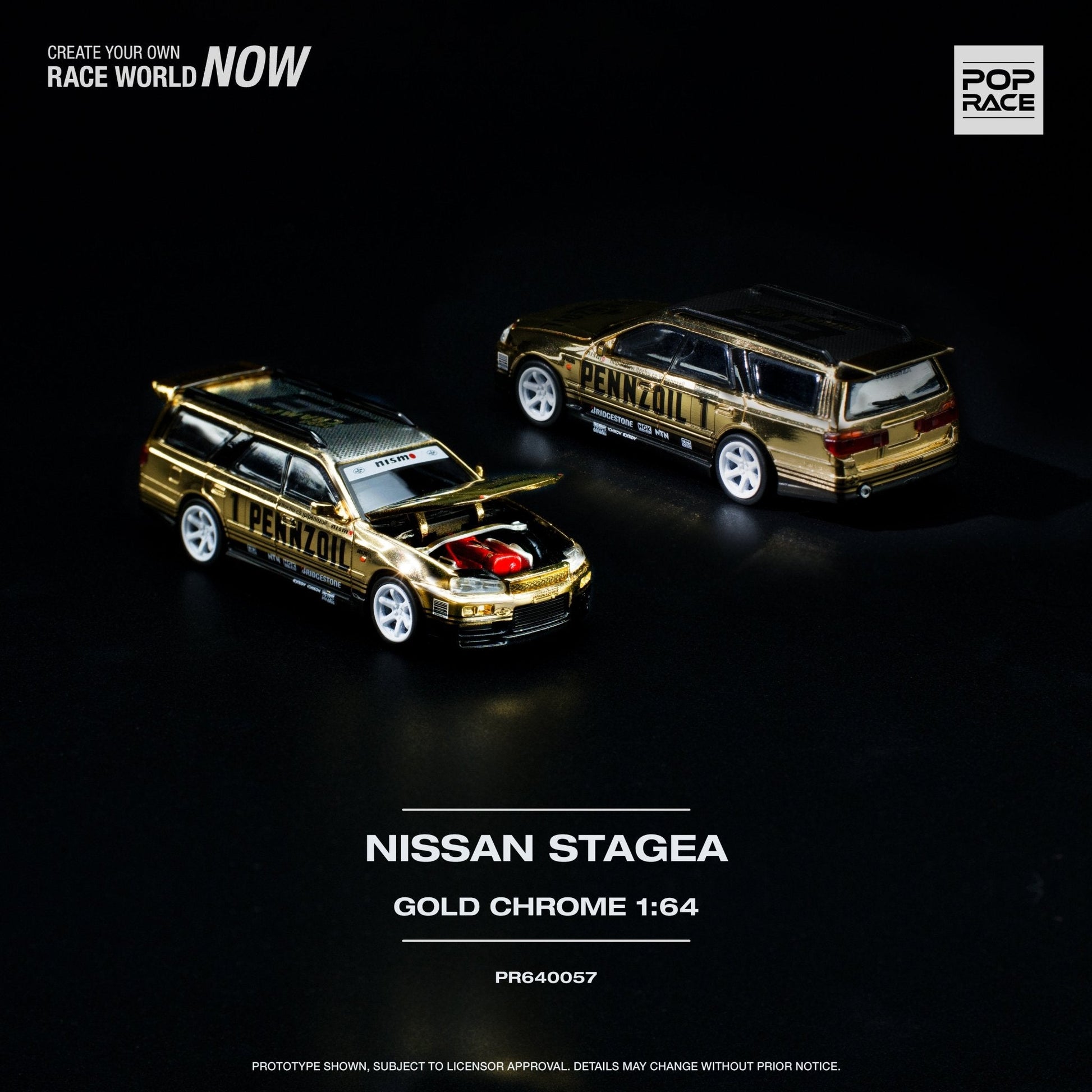 Nissan Stagea Pennzoil Gold Chrome Pop Race - Big J's Garage