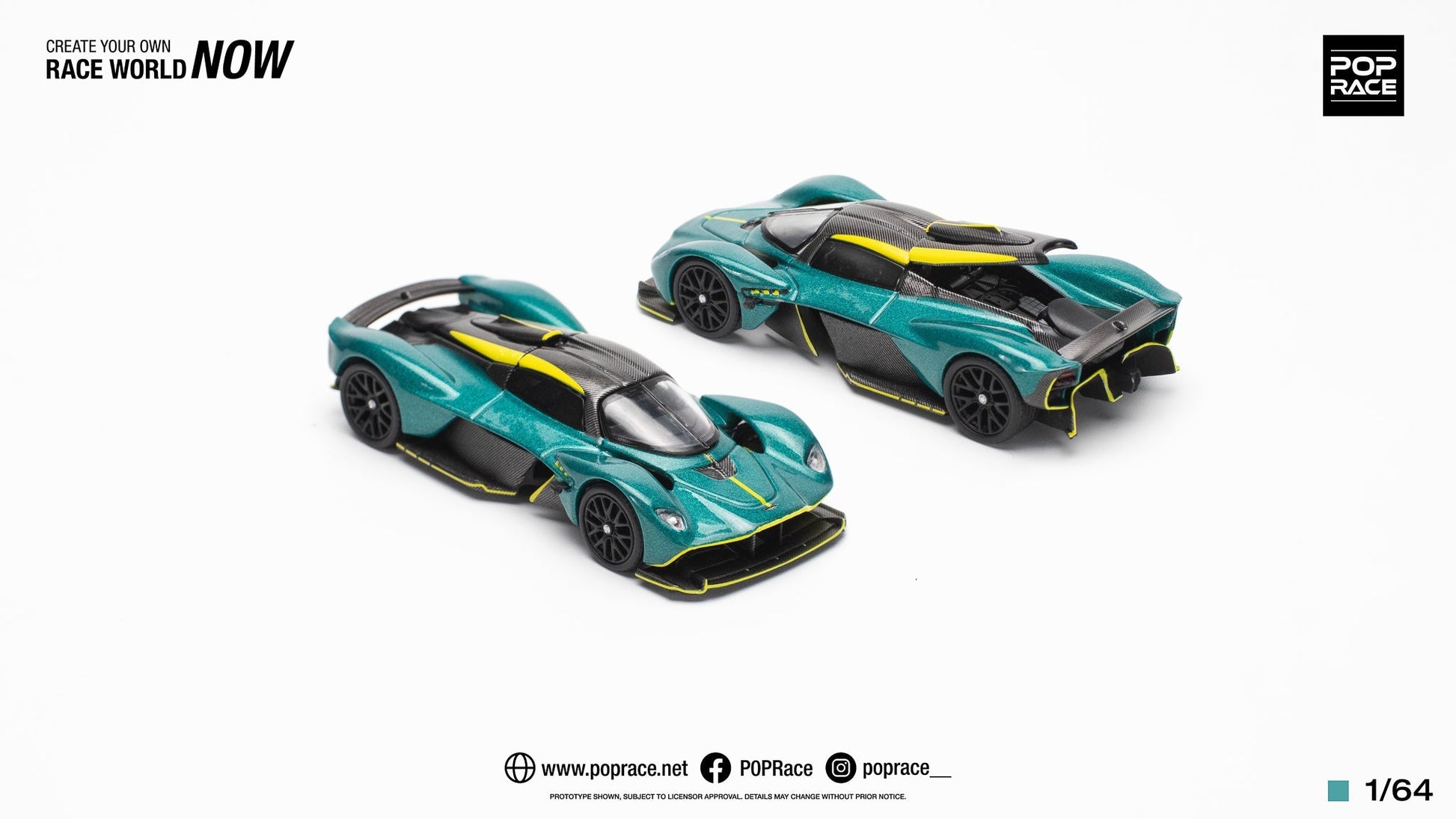 (Pre-Order) Aston Martin Valkyrie Green Pop Race - Big J's Garage