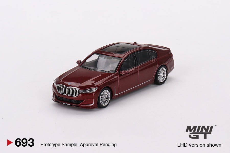 (Pre-Order) BMW Alpina B7 xDrive Aventurin Red Metallic Mini GT Mijo Exclusives - Big J's Garage