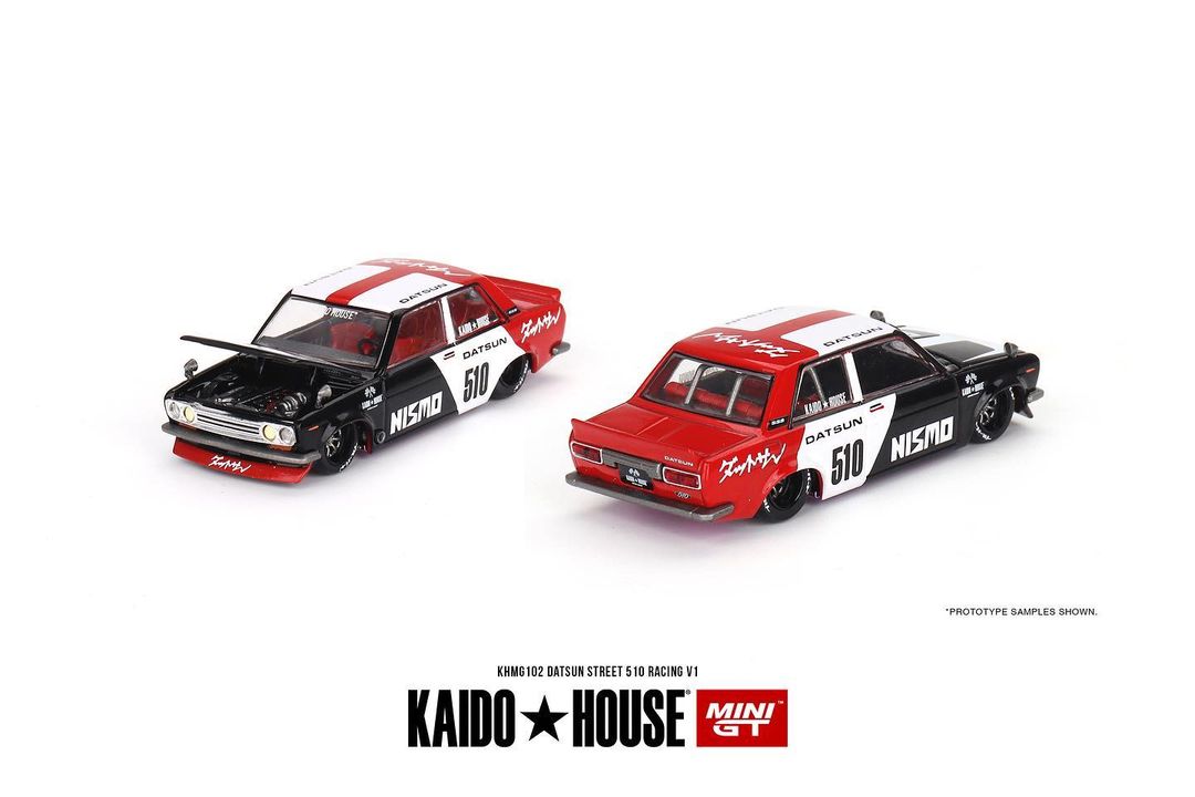 (Pre-Order) Datsun Street 510 Racing V1 Kaido House x Mini GT - Big J's Garage