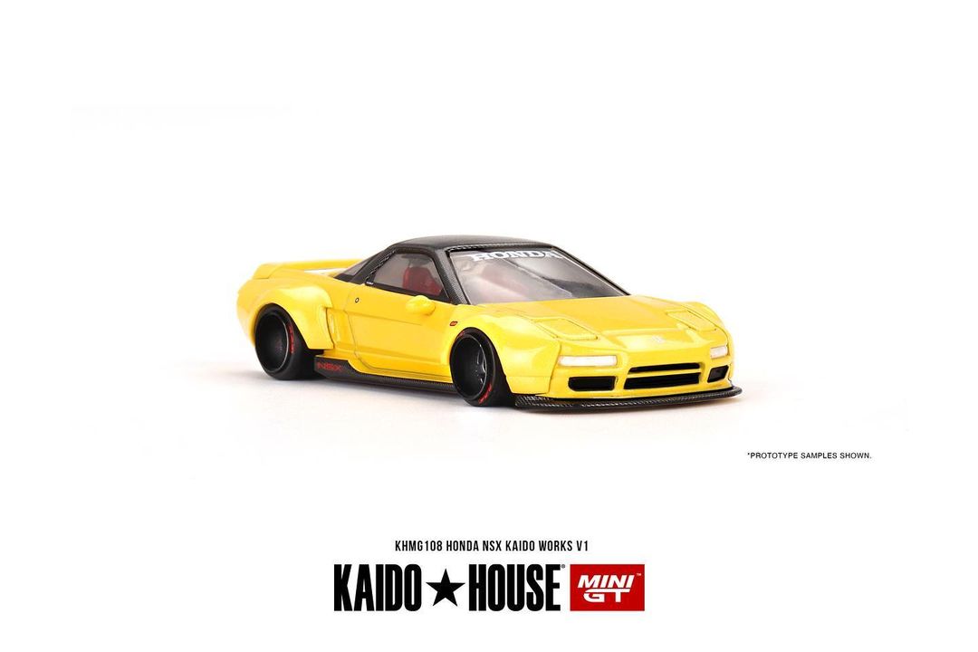 (Pre-Order) Honda NSX Kaido Works V1 Yellow Kaido House x Mini GT - Big J's Garage