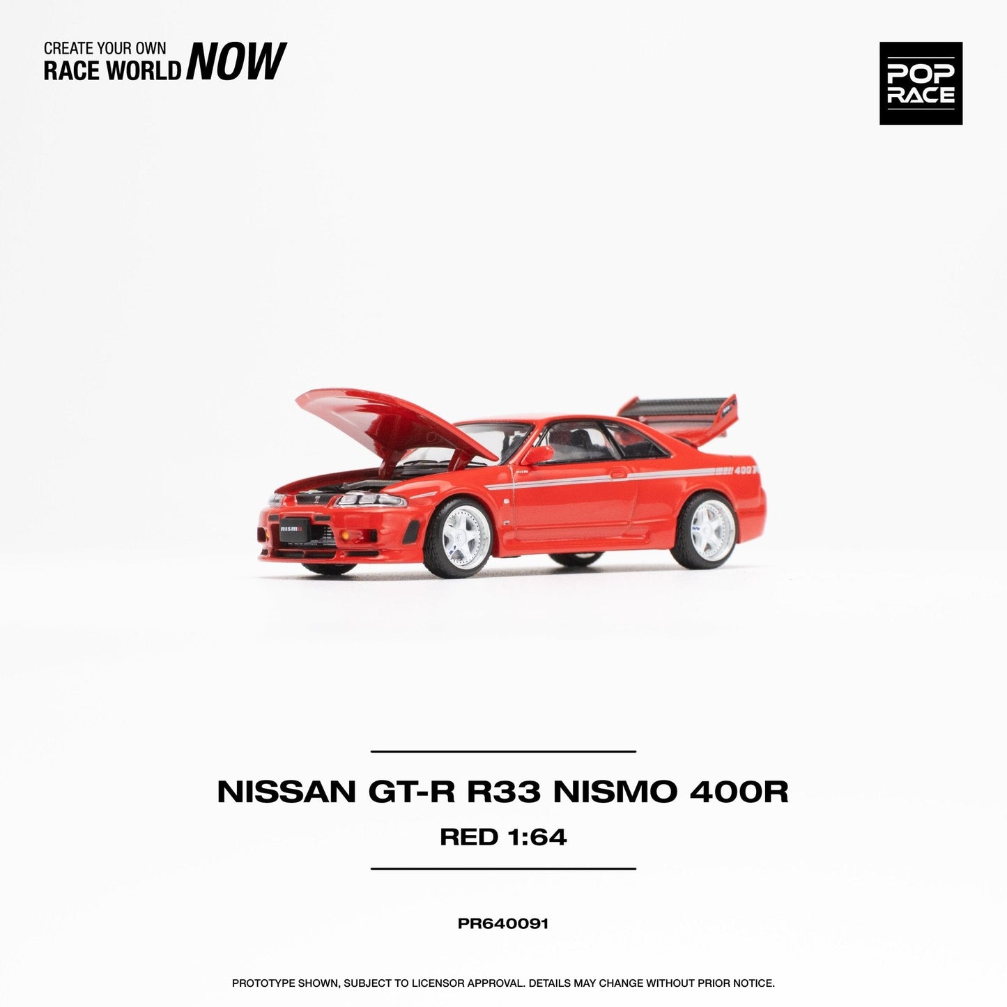 (Pre-Order) Nissan GT-R R33 Nismo 400R Red Pop Race - Big J's Garage