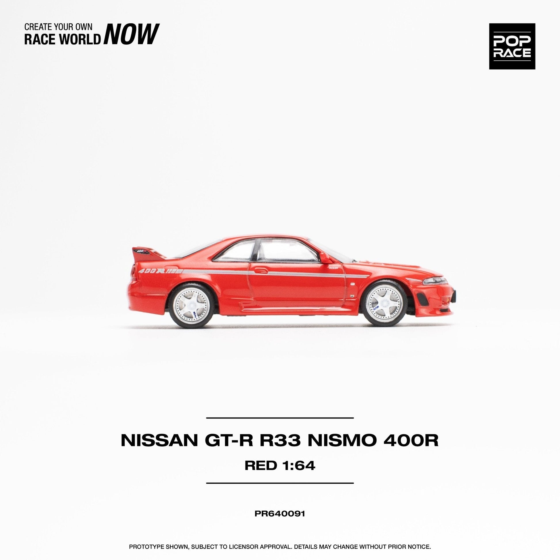 (Pre-Order) Nissan GT-R R33 Nismo 400R Red Pop Race - Big J's Garage