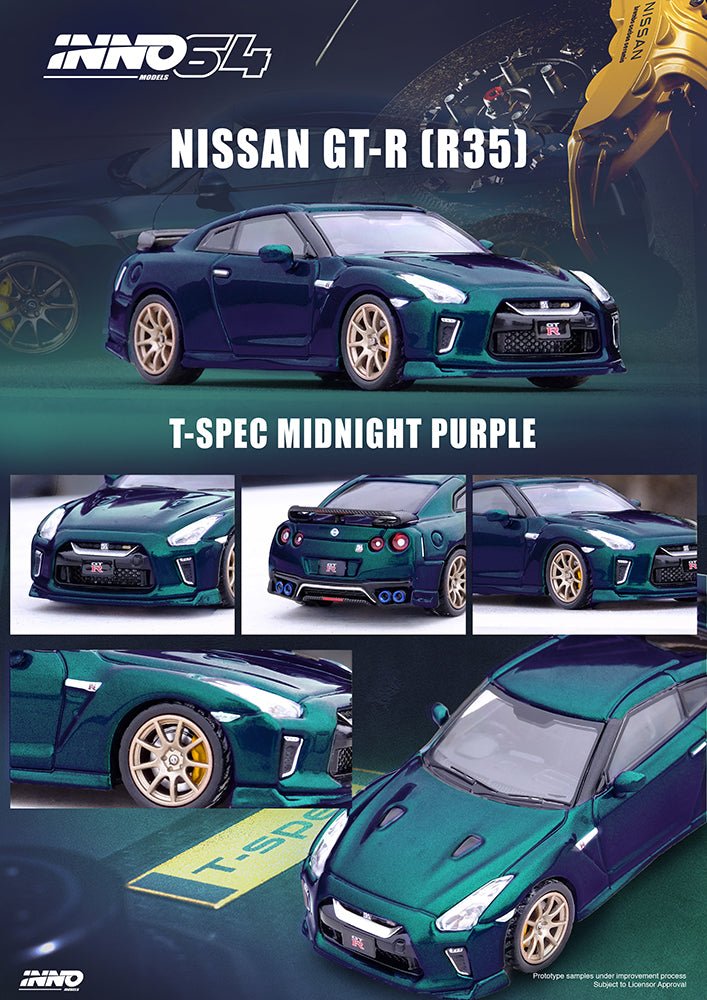 (Pre-Order) Nissan GT-R (R35) T-Spec Midnight Purple Inno 64 - Big J's Garage