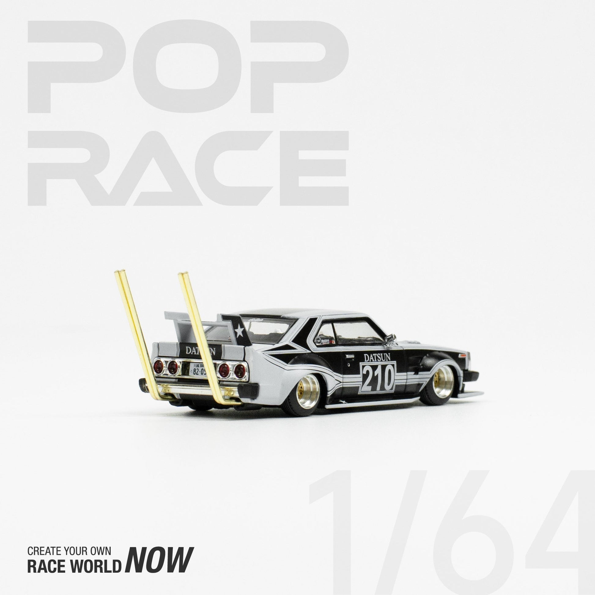 (Pre-Order) Skyline C210 Kaido Racer - Bosozoku Style Matte Black Pop Race - Big J's Garage