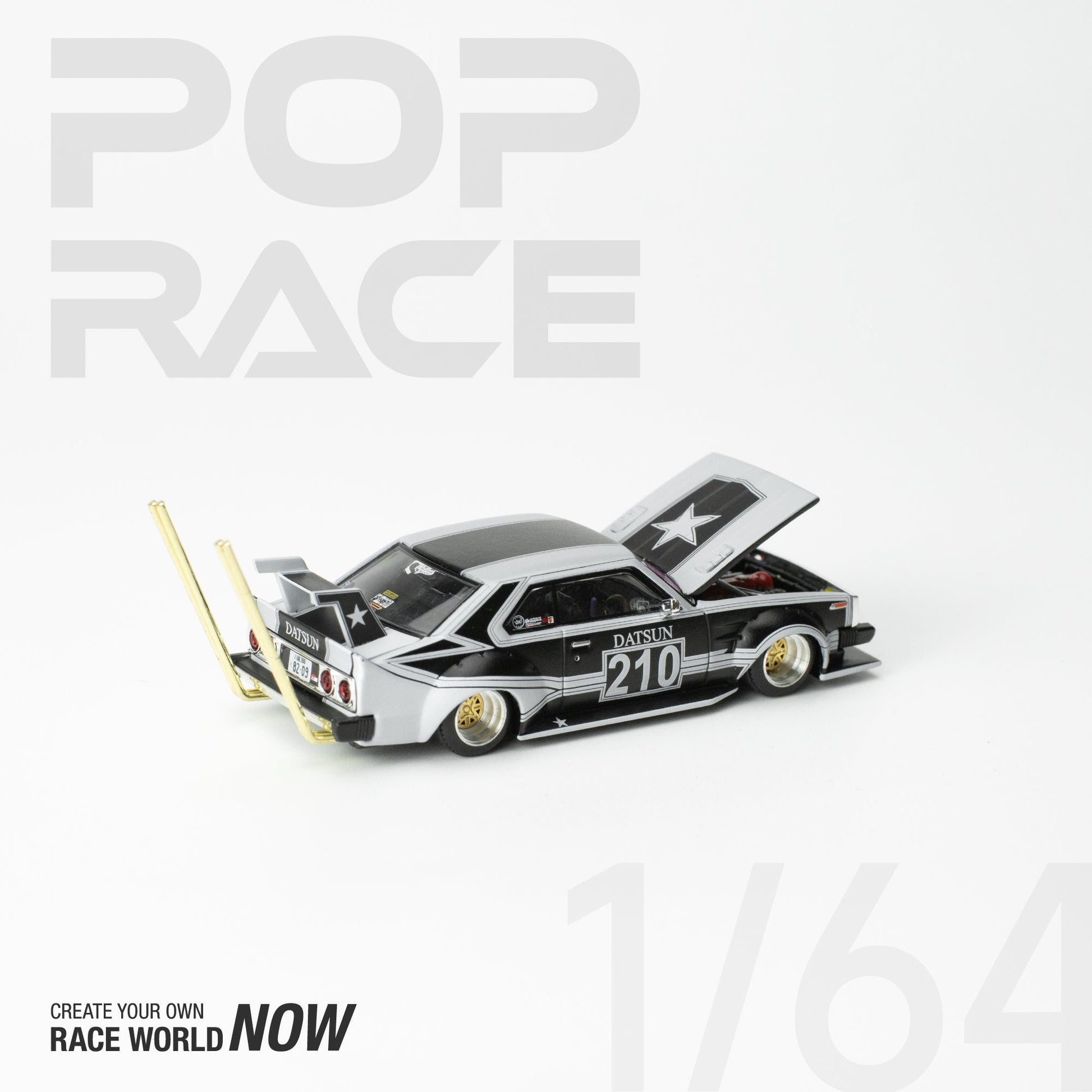 (Pre-Order) Skyline C210 Kaido Racer - Bosozoku Style Matte Black Pop Race - Big J's Garage