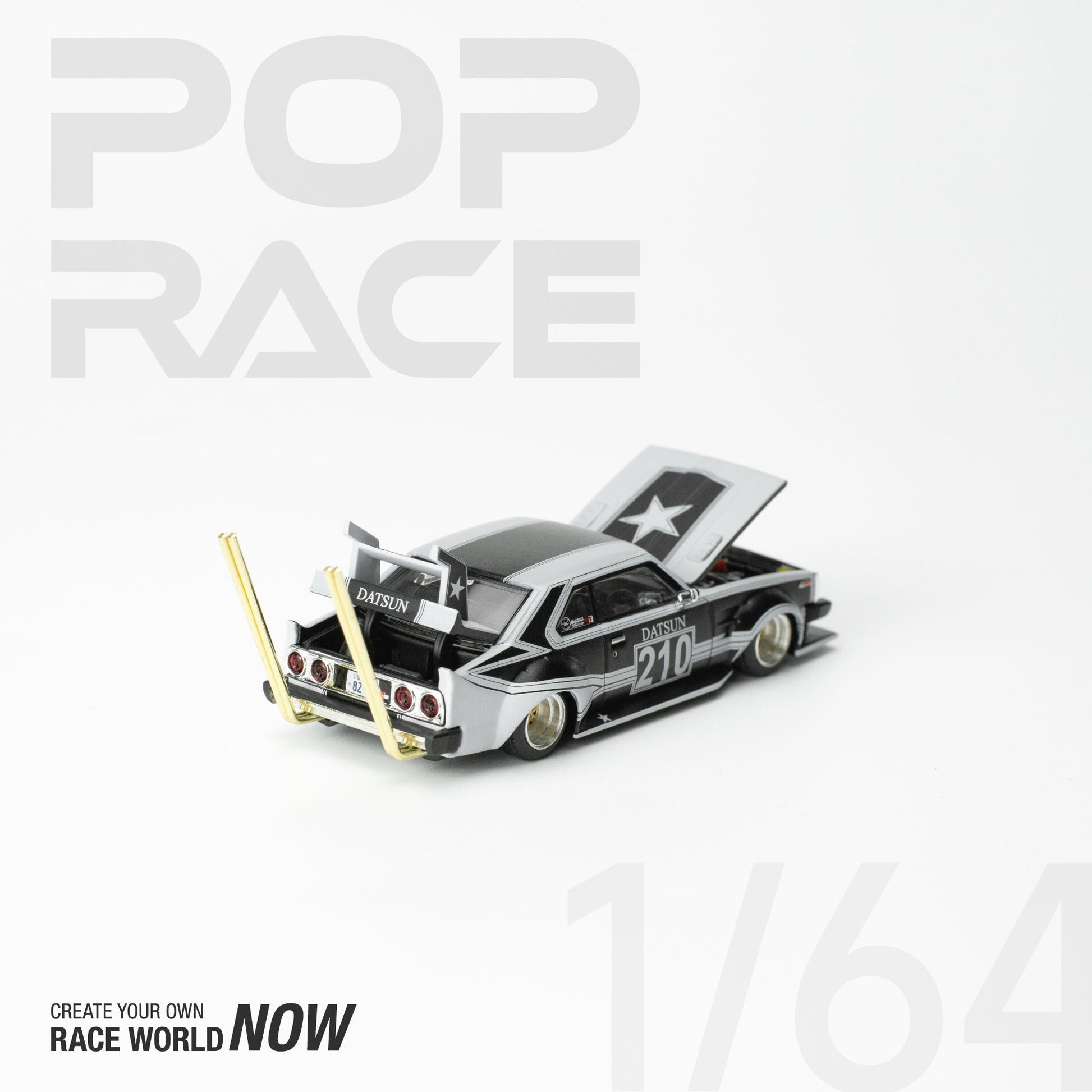 (Pre-Order) Skyline C210 Kaido Racer - Bosozoku Style Matte Black Pop Race - Big J's Garage