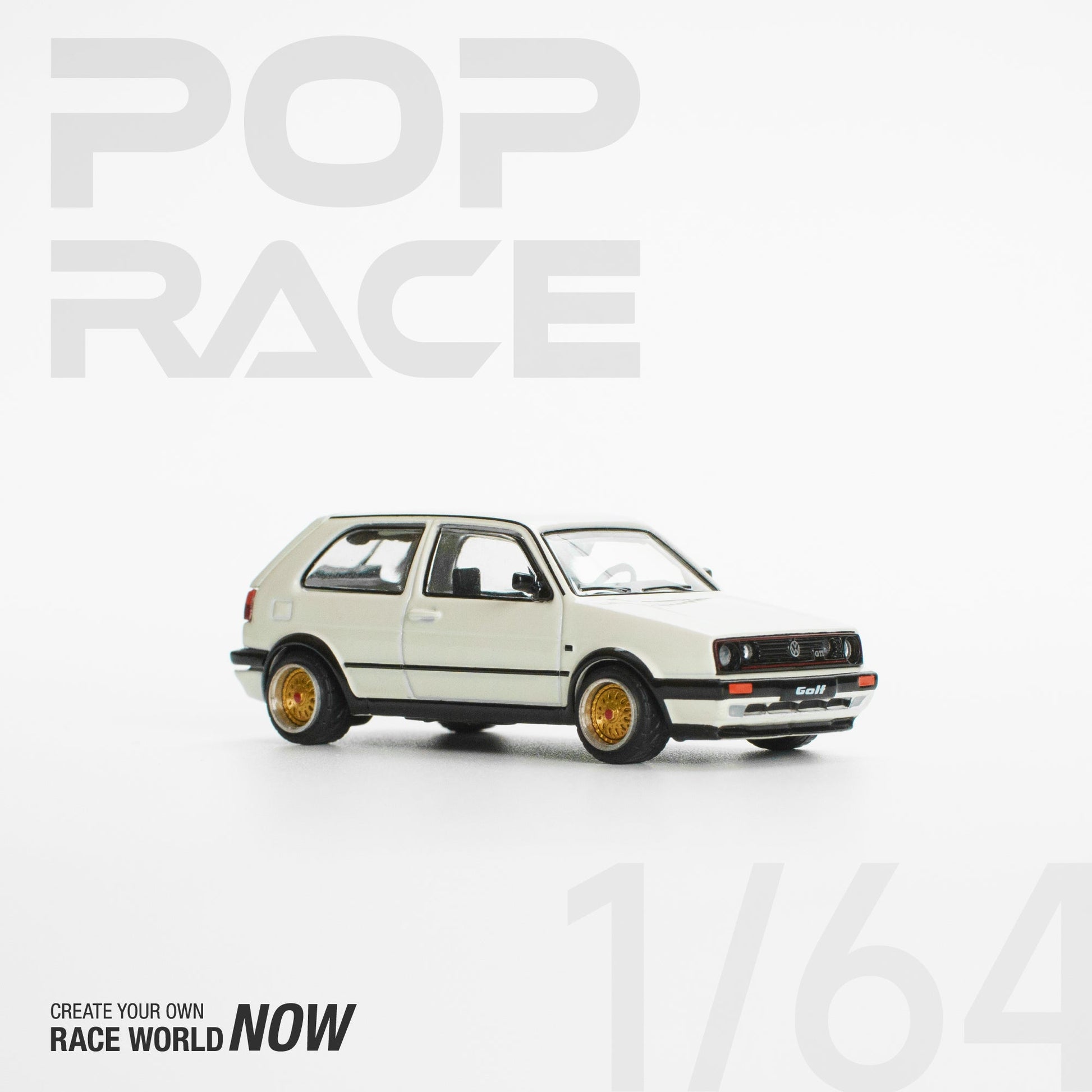 (Pre-Order) Volkswagen Golf GTI MkII White Pop Race - Big J's Garage