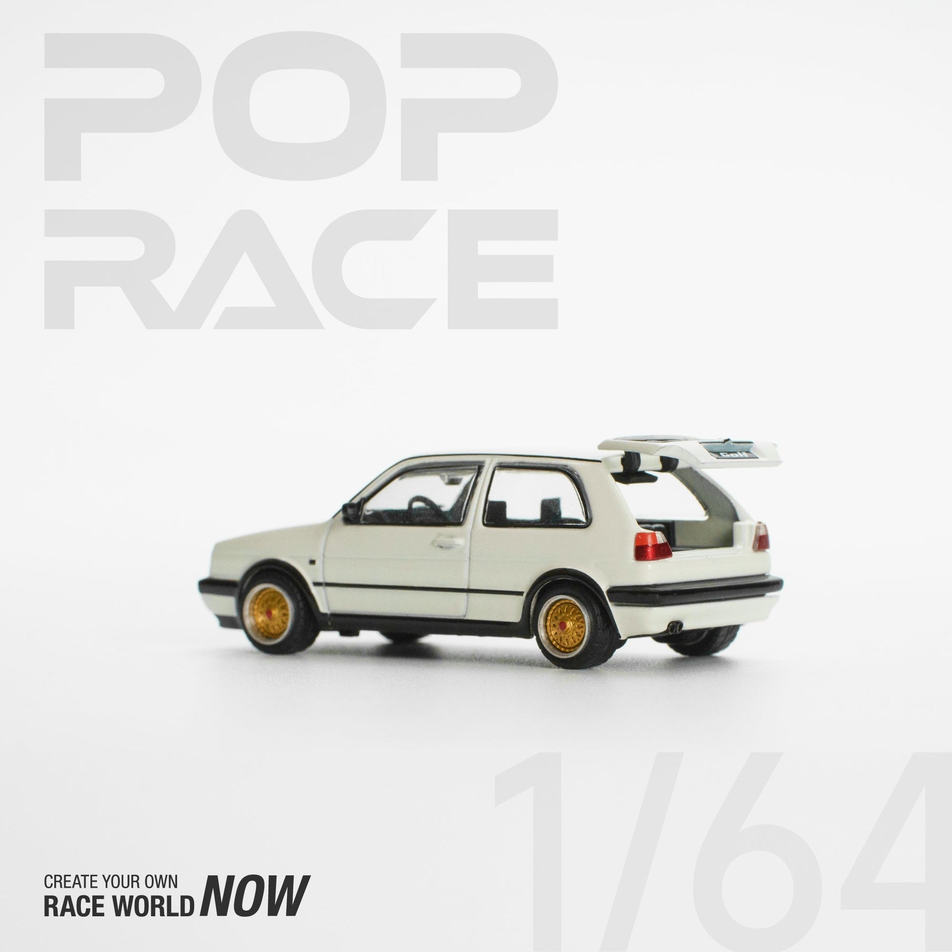 (Pre-Order) Volkswagen Golf GTI MkII White Pop Race - Big J's Garage